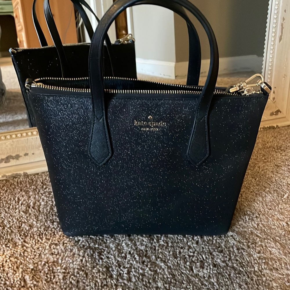 Kate spade black sparkle handbag